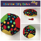 Balloon Ball Cover - Black with Colourful Dots