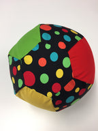 Balloon Ball Cover - Black with Colourful Dots