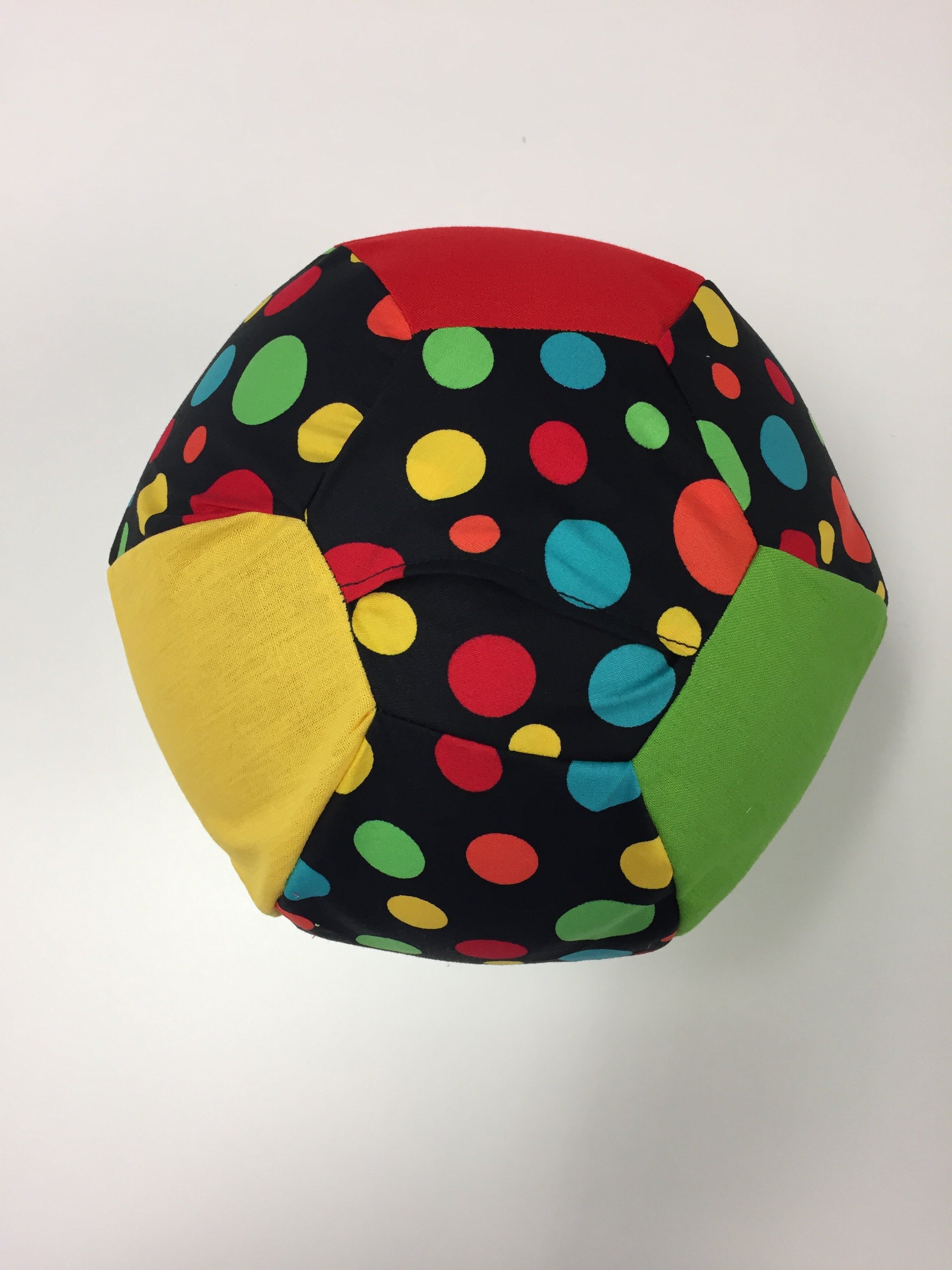 Balloon Ball Cover - Black with Colourful Dots