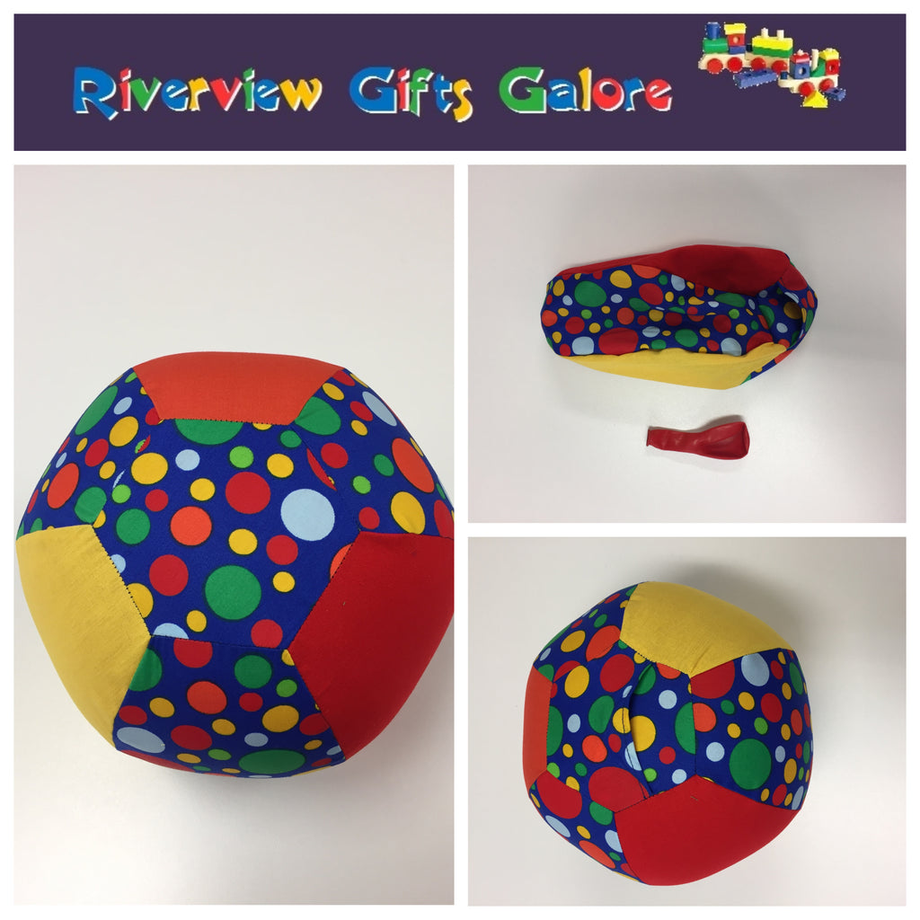 Balloon Ball Cover - Blue with Colourful Dots