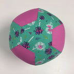Balloon Ball Cover - Green Flowers / Pink