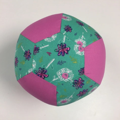 Balloon Ball Cover - Green Flowers / Pink