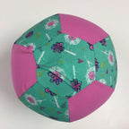Balloon Ball Cover - Green Flowers / Pink