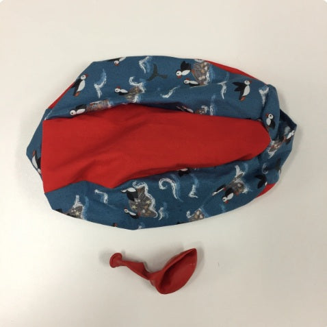 Balloon Ball Cover - Puffin on Blue