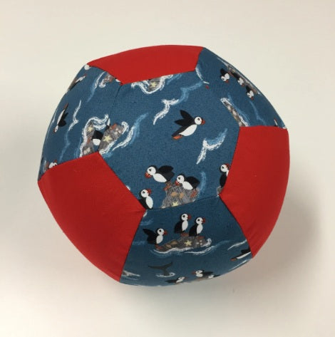 Balloon Ball Cover - Puffin on Blue