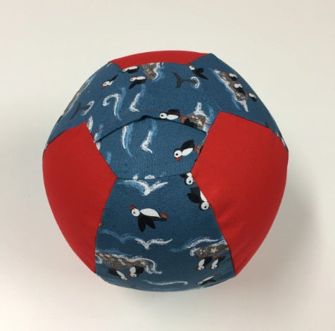 Balloon Ball Cover - Puffin on Blue