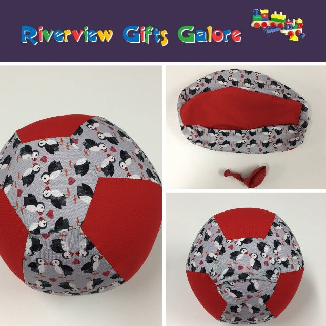 Balloon Ball Cover - Puffin on Grey
