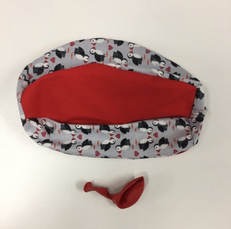 Balloon Ball Cover - Puffin on Grey