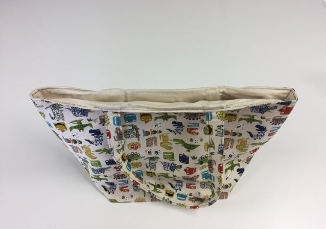 Large Tote Bag – Dinosaurs Cream