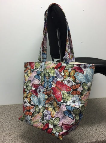 Large Tote Bag – Pastel Butterfly