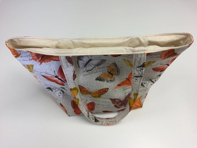 Large Tote Bag – Orange Butterfly