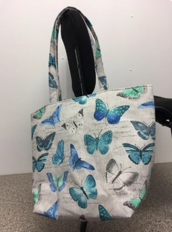 Large Tote Bag – Blue Butterfly