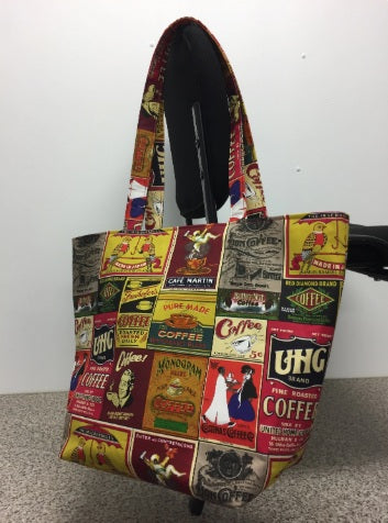 Large Tote Bag – Vintage Coffee