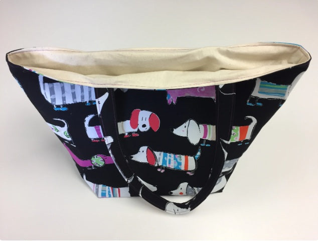 Large Tote Bag – Dogs Black