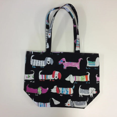 Large Tote Bag – Dogs Black