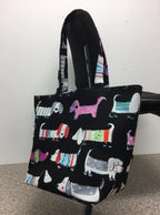 Large Tote Bag – Dogs Black
