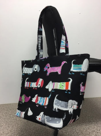 Large Tote Bag – Dogs Black