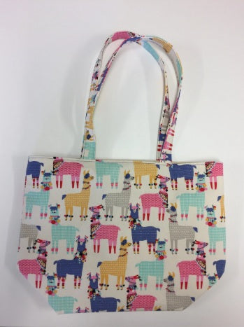Large Tote Bag – Llamas Cream