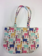 Large Tote Bag – Llamas Cream