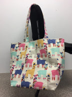 Large Tote Bag – Llamas Cream