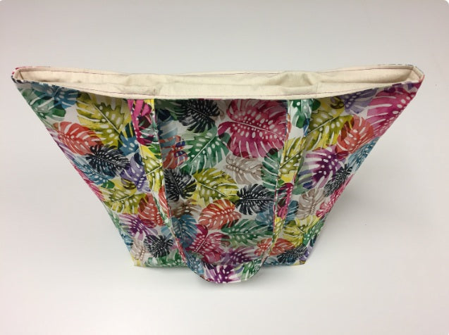 Large Tote Bag – Multi-Coloured Leaves