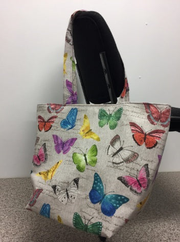 Large Tote Bag – Multi-Coloured Butterflies