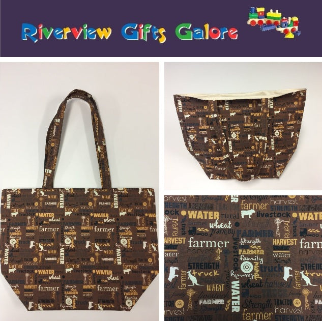 Large Tote Bag – Farmers Fighting Spirit - Words