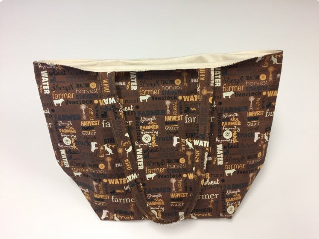 Large Tote Bag – Farmers Fighting Spirit - Words