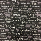 Large Tote Bag – Farm Sweet Farm - Charcoal
