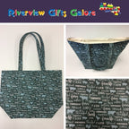 Large Tote Bag – Farm Sweet Farm - Teal