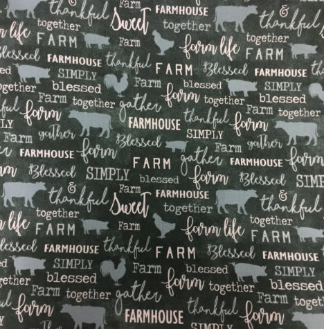 Large Tote Bag – Farm Sweet Farm - Teal