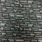 Large Tote Bag – Farm Sweet Farm - Teal