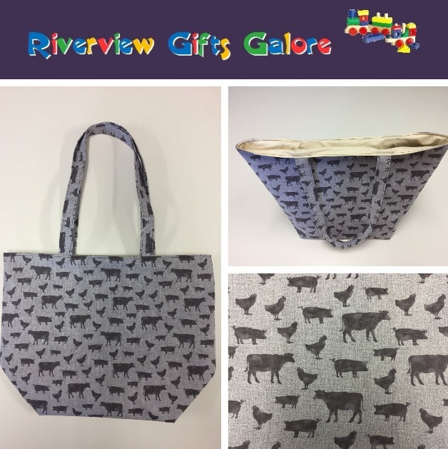 Large Tote Bag – Farm Sweet Farm - Animals