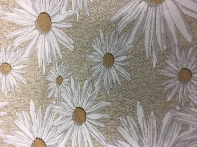 Large Tote Bag with Zip - Daisy Taupe