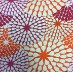Large Tote Bag with Zip - Crimson Orange Pattern