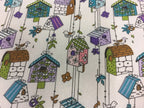 Large Tote Bag with Zip - Bird Houses