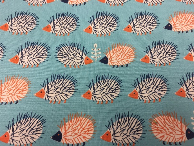 Large Tote Bag with Zip - Echidnas Blue
