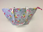 Large Tote Bag with Zip - Unicorns