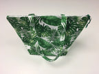 Large Tote Bag with Zip - Forest Leaf