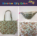 Large Tote Bag with Zip - Sloths