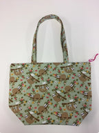 Large Tote Bag with Zip - Sloths
