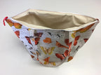 Large Tote Bag with Zip - Orange Butterfly