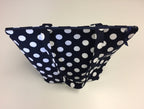 Large Tote Bag with Zip - Navy Spot