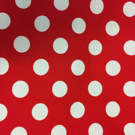 Large Tote Bag with Zip - Red Spot