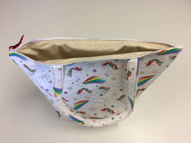 Large Tote Bag with Zip - Unicorns & Rainbows