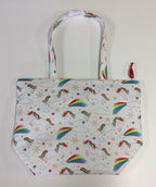 Large Tote Bag with Zip - Unicorns & Rainbows
