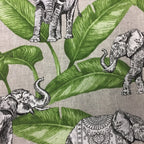 Large Tote Bag with Zip - Elephants