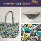 Large Tote Bag with Zip - Ricky Racoon