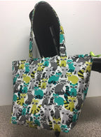 Large Tote Bag with Zip - Ricky Racoon