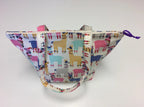 Large Tote Bag with Zip - Llamas Cream